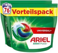 Ariel Laundry Detergent Pods All-in-1, Liquid Detergent Capsules 76 Washes, Universal+, Powerful Stain Removal from the First Wash