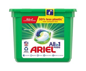 Ariel Original Allin1 Washing Liquid Capsules Detergent, 25 Pods