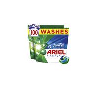 Ariel Platinum PODS, Washing Liquid Laundry Detergent Capsules 100 Washes, +Touch Of Febreze Odour Defence, Remove Even 7-Day Sweat Odours