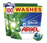 Ariel Platinum PODS?, Washing Liquid Laundry Detergent Capsules 100 Washes, +Touch Of Febreze Odour Defence, Remove Even 7-Day Sweat Odours