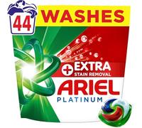 Ariel Platinum PODS®, Washing Liquid Laundry Detergent Capsules, 3 x 44 Washes, +Extra Stain Removal, Remove Even 7-Day Dried-In Stains