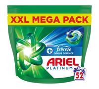 Ariel Platinum PODS, Washing Liquid Laundry Detergent Capsules 52 Washes, +Touch Of Febreze Odour Defence, Extra Stain & Odour Removal