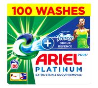 Ariel Platinum PODS, Washing Liquid Laundry Detergent Capsules, Extra Stain & Odour Removal, 100 Washes