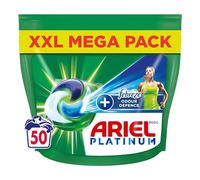 Ariel Platinum Washing Pods + Febreze Odour Defence All in 1 Pods, Mega Pack, 50 Wash