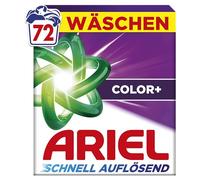 Ariel 's Fast Dissolving Powder Detergent Color+, 72, 72 Washes, Colour+, Stain Off Power on the 1st Wash, Instant Effect, Even in Cold Water