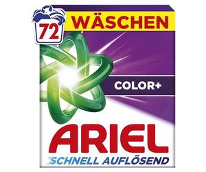 Ariel 's Fast Dissolving Powder Detergent Color+, 72, 72 Washes, Colour+, Stain Off Power on the 1st Wash, Instant Effect, Even in Cold Water