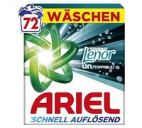 Ariel 's Fast Dissolving Powder Detergent with a Touch of Lenor Unstoppables, 72, 72 Washes, Touch of Lenor Unstoppables, Deep Cleaning for Long Lasting Freshness