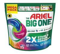 Ariel The Big One PODS Laundry Capsules, 35 Washes, Colour - 2X Stain & Odour Removal, Fast Dissolving in Cold