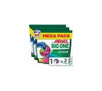 Ariel The Big One PODS Laundry Capsules 69 Washes 3 x 23 Colour - 2X Stain Odour Removal Fast Dissolving in Cold