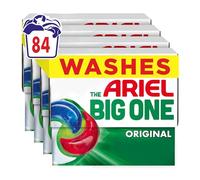 Ariel The Big One PODS, Washing Liquid Laundry Detergent Capsules, 4 x 21 Washes, Original, 2X Stain & Odour Removal, Fast Dissolving Even in Cold