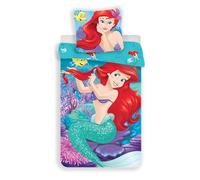 Ariel The Little Mermaid Bedding Set, 100% Cotton, Duvet Cover 140 x 200 cm + Pillowcase 65 x 65 cm