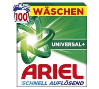 Ariel Universal+ Quick Dissolving Detergent Powder, 100, 100 Washes, Universal+, Stain-Off Power in 1 Wash, Instant Effect, Even in Cold Water