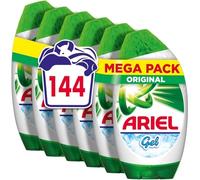 Ariel Washing Liquid Laundry Detergent Gel, 144 Washes (840 ml x 6), Original, Brilliant Cleaning Even In A Cold Wash