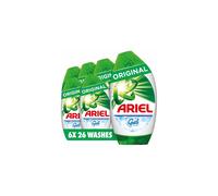 Ariel Washing Liquid Laundry Detergent Gel 156 Washes 6 x 858 ml Original Brrrilliant Stain Odour Removal From As Low As 15C