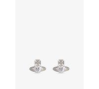 Ariella gold tone-brass and crystal stud earrings