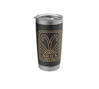 Aries Art Deco Zodiac Graphic Stainless Steel Insulated Tumbler