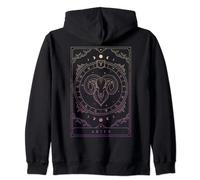 Aries Birthday Present Women Girl Zodiac Sign Aries Zip Hoodie