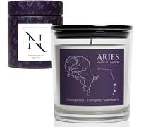 Aries Candle Gift for Women Zodiac Candle Astrology Gift Horoscope Soy Wax Scented Candle Lavender Jasmine Birthday Present Star Sign Candle Luxury Home Fragrance