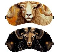 Aries Constellation 2-Pack Light-Blocking Soft Breathable Sleep Mask Eye Patch Eye Cover