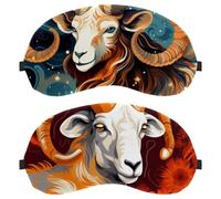 Aries Constellation 2-Pack Light-Blocking Soft Breathable Sleep Mask Eye Patch Eye Cover