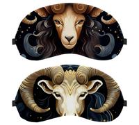 Aries Constellation 2-Pack Light-Blocking, Soft, Breathable Sleeping Masks Blindfold Sleep Masks