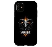 Aries flaming skull ram zodiac Case for iPhone 11