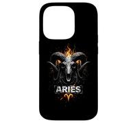 Aries flaming skull ram zodiac Case for iPhone 14 Pro