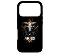 Aries flaming skull ram zodiac Case for iPhone 17 Pro