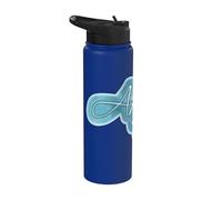 Aries Horoscope Dreamy Aesthetic Aqua Blue Teal Zodiac Stainless Steel Insulated Water Bottle