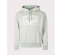 Aries Mens Aged Ancient Column Hoodie - Colour: Green - Size: Large