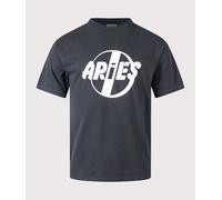 Aries Mens Faded Punk T-Shirt - Colour: Black - Size: Large