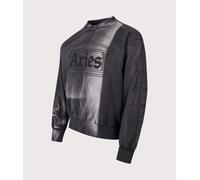 Aries Mens Sunbleached Column Sweatshirt - Colour: Black - Size: Large