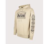 Aries Mens Temple Hoodie - Colour: Khaki - Size: Medium
