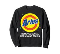 Aries Removes Social Norms And Stains Aries Zodiac Birthday Sweatshirt