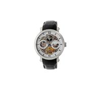 Aries Skeleton Leather-Band Watch Heritor Automatic White One Size