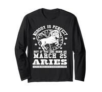 Aries Star Sign March 25 Astrology Horoscope Birthday Long Sleeve T-Shirt
