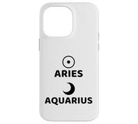 Aries Sun Aquarius Moon Astrology Zodiac Design Case for iPhone 14 Pro Max