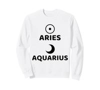Aries Sun Aquarius Moon Astrology Zodiac Design Sweatshirt