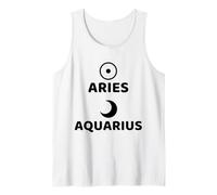 Aries Sun Aquarius Moon Astrology Zodiac Design Tank Top