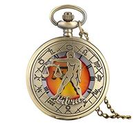 Aries Taurus Gemini Cancer Leo Virgo Libra Scorpio Sagittarius Capricorn Aquarius Pisces Necklace Pendant Quartz Pocket Watches Libra
