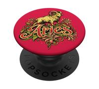 Aries the Ram Birthday Zodiac Illustration PopSockets Adhesive PopGrip