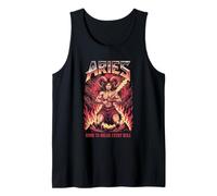 Aries Warrior Woman Fire Zodiac Sign Born Rule Breaker Tank Top