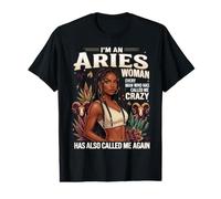 Aries Woman Zodiac Funny Birthday Black Queen Crazy Value Graphic T-Shirt