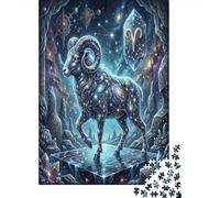 Aries Zodiac 1000 Piece Jigsaw Puzzle,Impossible Challenge,Educational Toy,Premium Cardboard Dream Crystal,Adults & Kids 14+,Home Wall Decor,Gift Idea,Stress Relief 38x26cm
