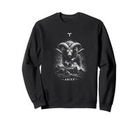 Aries Zodiac a Ram Symbol for Dark Astrology Sweatshirt