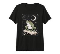 Aries Zodiac Frog Moon Art Astrology Celestial Design Premium T-Shirt