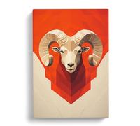 Aries Zodiac Minimalism Canvas Print | Gallery Wrapped 30mm Frame Wall Art | 30x20 inches | Ready to Hang | Minimalist Picture | Living Room Bedroom Lounge Office