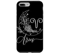 Aries Zodiac Moon Floral Celestial Astrology Graphic Case for iPhone 7 Plus/8 Plus