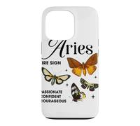 Aries Zodiac Moth Collection Celestial Illustration Case for iPhone 13 Pro
