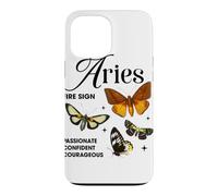 Aries Zodiac Moth Collection Celestial Illustration Case for iPhone 13 Pro Max
